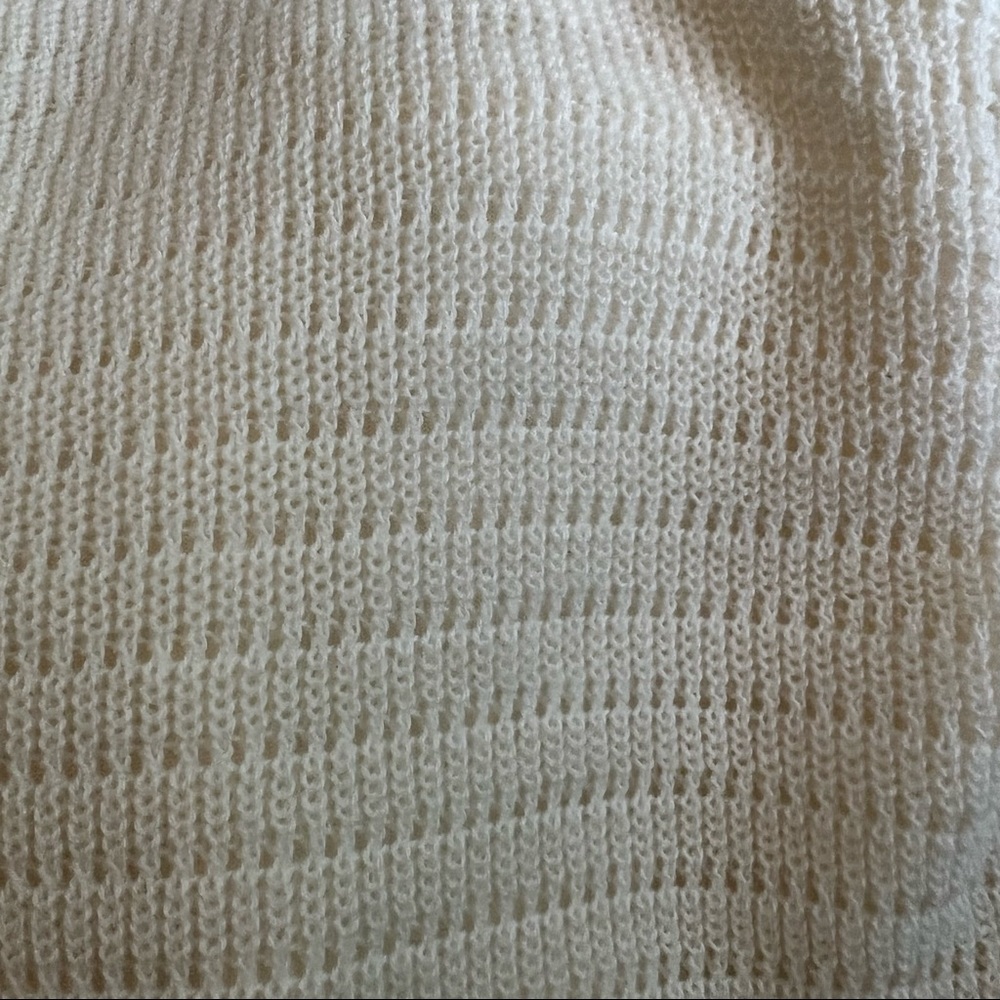 House of Harlow 1960 women cream crochet midi dress flutter sleeve Sz Large - Picture 3 of 15